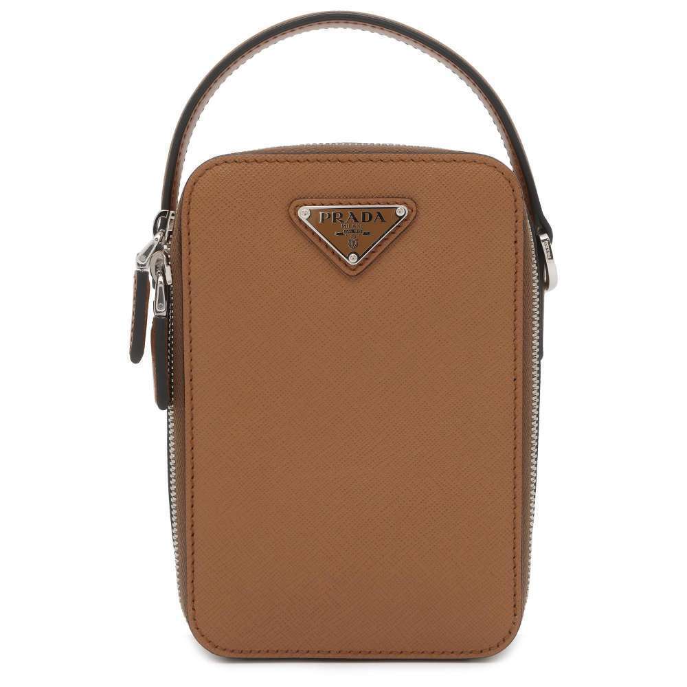 Prada Handbag Brick Saffiano Leather Shoulder Bag
